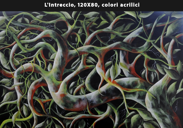 2 L'Intreccio, 120X80, colori acrilici